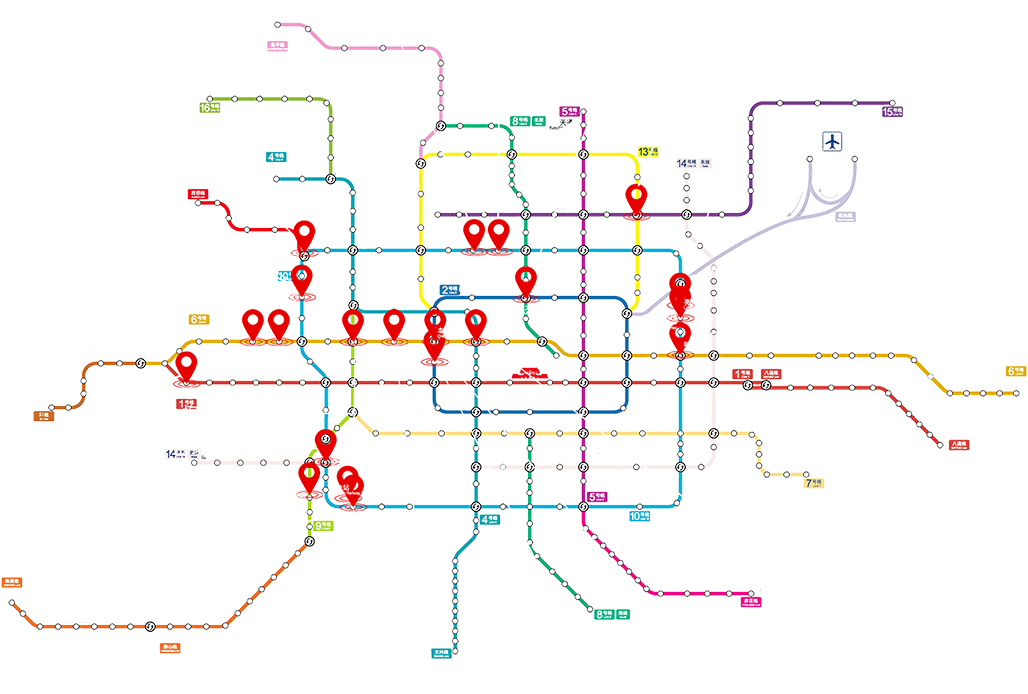 愛(ài)尚大(dà)學旗下(xià)店(diàn)面分(fēn)布圖